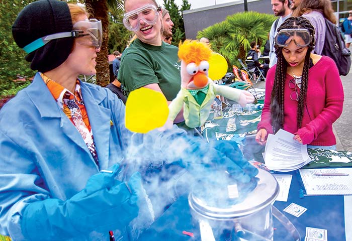 Students with Beaker from the Muppets